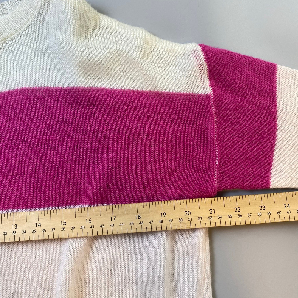 Moon & Madison Sweater Womens Medium Striped Color Block Indie Bright Soft Thin - Picture 6 of 14